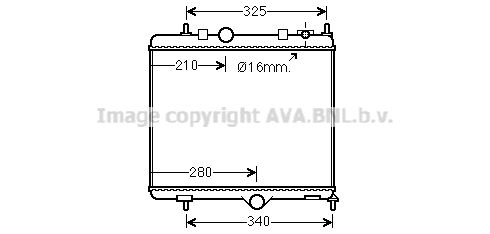 AVA QUALITY COOLING Радиатор, охлаждение двигателя PE2384